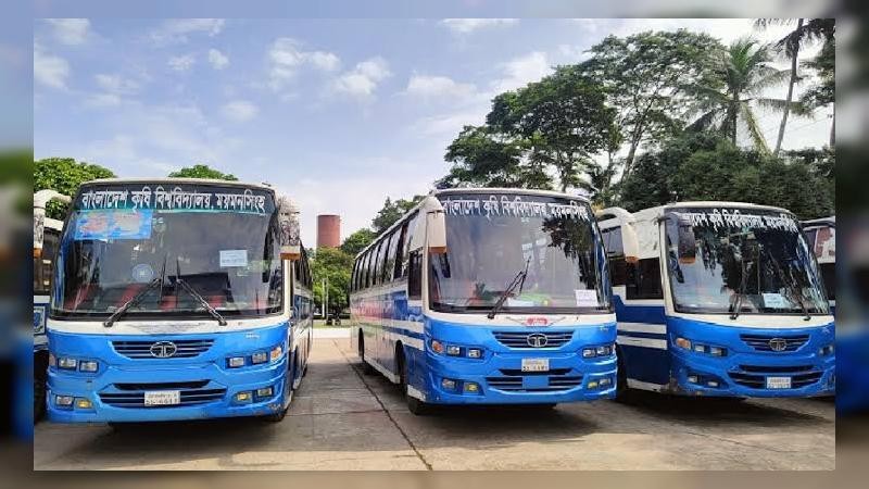 ভর্তি পরীক্ষার্থীদের যাতায়াতে বাকৃবি প্রশাসনের বিশেষ পরিবহন ব্যবস্থা