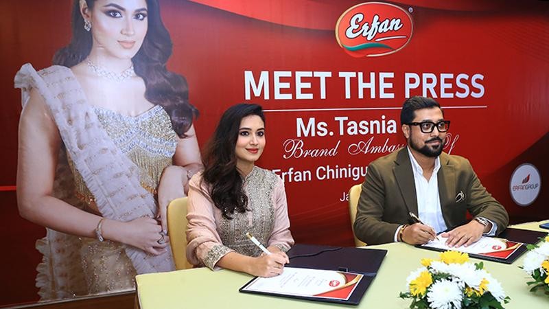 এরফান গ্রুপের ব্র্যান্ড অ্যাম্বাসেডর হলেন অভিনেত্রী তাসনিয়া ফারিন