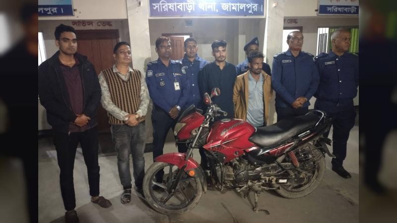 সরিষাবাড়ী নির্বাচন অফিস সহকারীর মোটরসাইকেল উদ্ধার করেছে পুলিশ