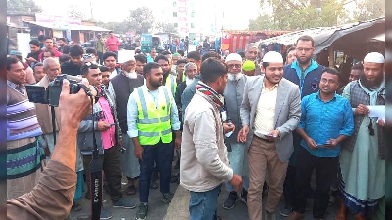 নন্দীগ্রামে জামায়াত প্রার্থীর নির্বাচনী গণসংযোগ