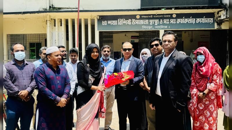 নাটোরের সিংড়া হাসপাতালের খালি জায়গায় সবুজায়নের পরামর্শ স্বাস্থ্য উপ-সচিবের