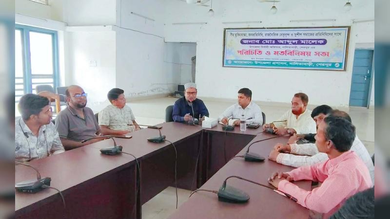 নালিতাবাড়ীর সাংবাদিকদের সাথে নবাগত ইউএনওর মতবিনিময় সভা