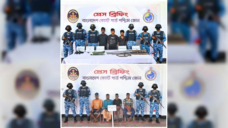 সুন্দরবনের করিম শরীফ বাহিনীর সঙ্গে কোস্ট গার্ডের বন্দুক যুদ্ধ, অস্ত্রসহ আটক ৩