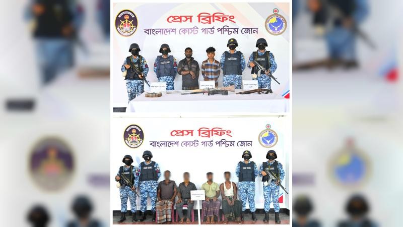 সুন্দরবনে করিম শরীফ বাহিনীর ২ সদস্য আটক, অস্ত্র-গুলিসহ উদ্ধার ৪ জেলে