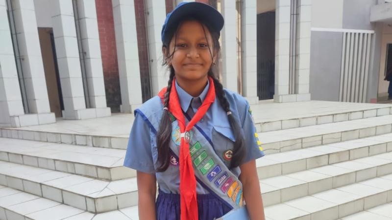 শাপলা কাব অ্যাওয়ার্ড পেলে জুড়ীর শ্বেতপুষ্পা দাশ