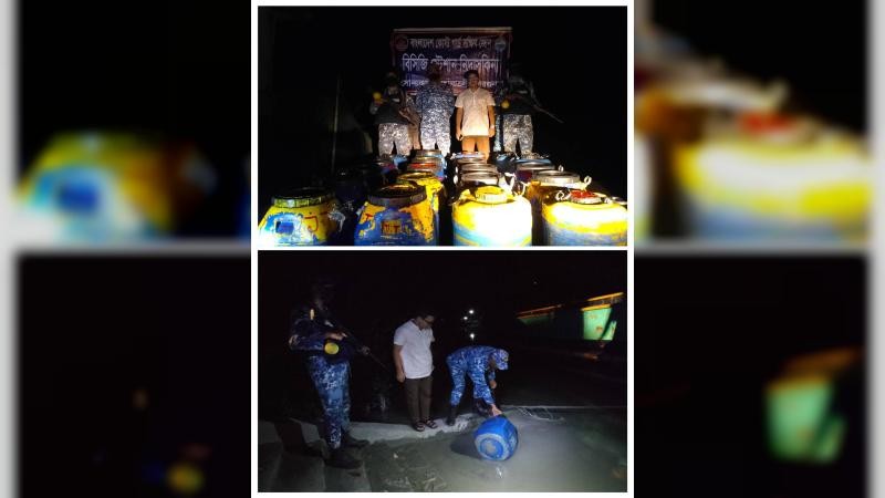 বরগুনায় প্রায় ১৮ লক্ষ টাকা মূল্যের বিপুল পরিমাণ অবৈধ চিংড়ি রেণু জব্দ