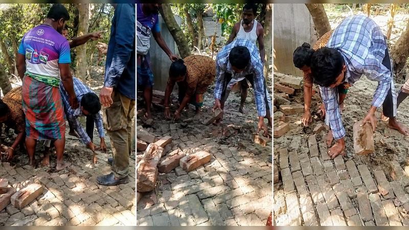 সরকারি রাস্তার ইট তুলে নেওয়ায় জনদুর্ভোগ, তদন্তের নির্দেশ ইউএনওর