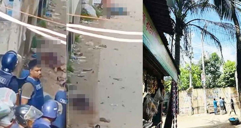 আশুলিয়া থানার ভ্যানভর্তি লাশগুলো পুলিশের গাড়িতে তুলে পুড়িয়ে দিয়েছে