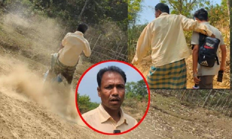 সশস্ত্র পাহারায় পাহাড়ের মাটি লুট, সাংবাদকর্মীদের ওপর হামলা