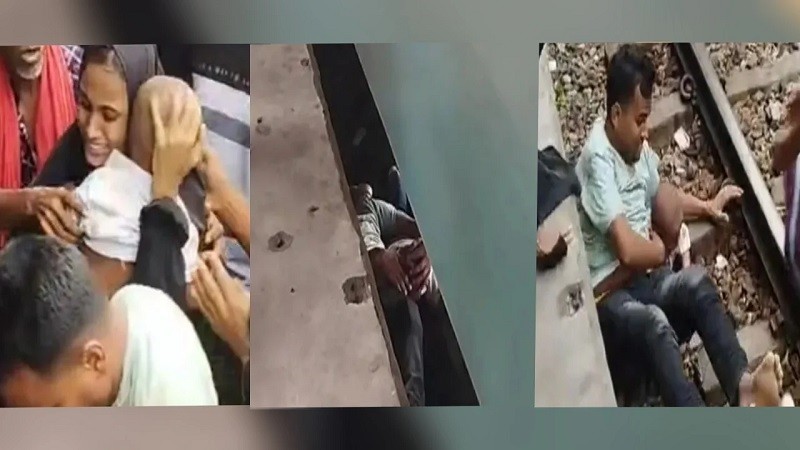 চলন্ত ট্রেনের নিচে বুক পেতে সন্তানকে বাঁচালেন বাবা
