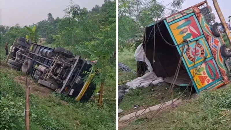 ঢাকা-টাঙ্গাইল মহাসড়কে ট্রাক উল্টে নিহত ১৫