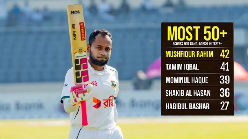 তামিমকে পেছনে ফেলে জন্মদিনে ইতিহাস গড়লেন মুশফিক